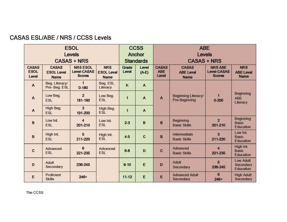 Casas reading practice test level c