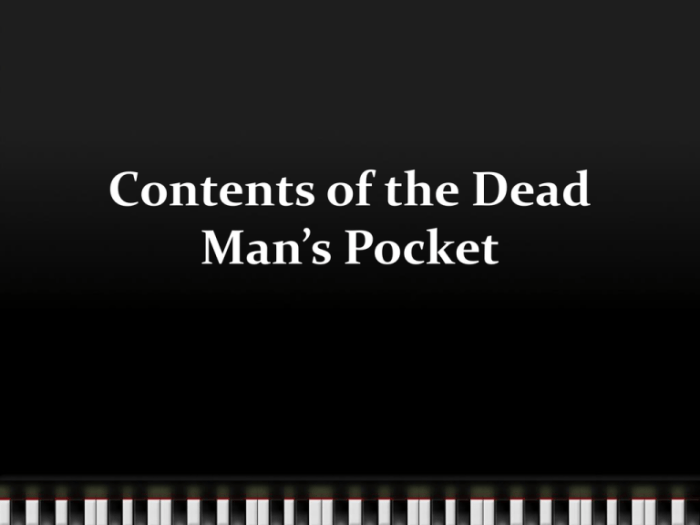 Contents of the dead man's pocket by jack finney