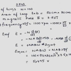 An electric generator contains a coil of 100 turns