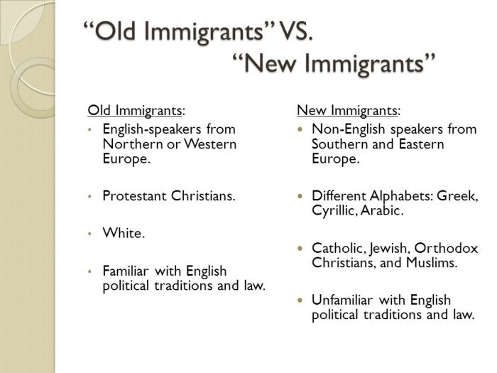 Old immigrants vs new immigrants venn diagram