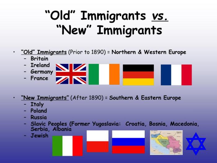 Immigrants old vs history